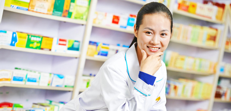 pharmacist in the counter